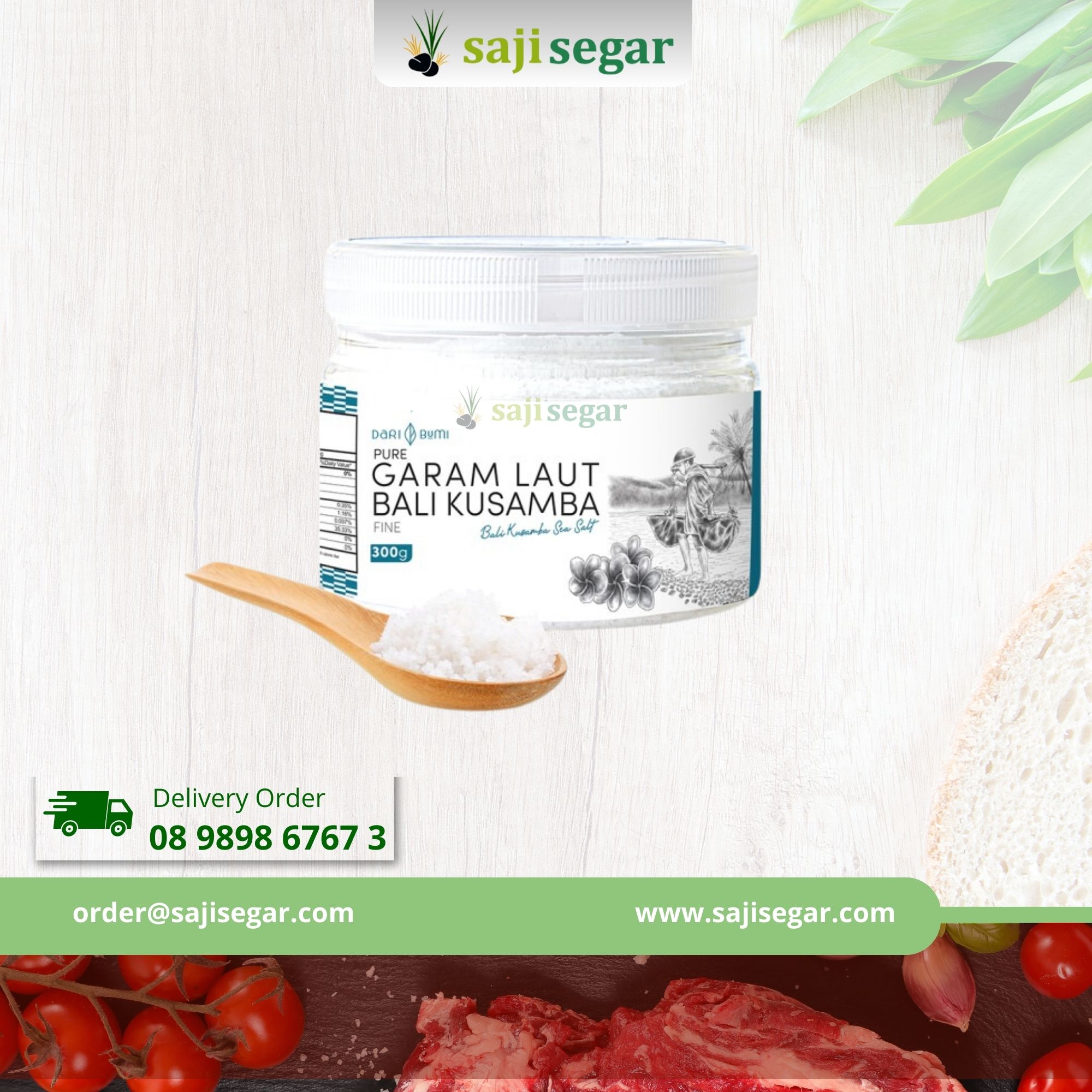 Garam Bali Kusamba / Kusamba natural sea salt 1kg